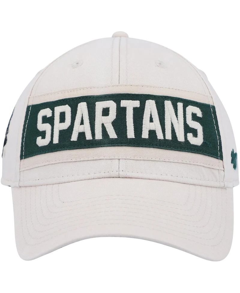 Men's '47 Brand Cream Michigan State Spartans Crossroad Mvp Adjustable Hat