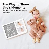 Heartfelt Baby Picture Frame Keepsake with Letterboard, 12x8 Ultrasound Picture Frames, Baby Gifts for Newborn