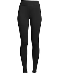 Lands' End Women's High Rise Serious Sweats Fleece Lined Pocket Leggings