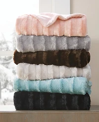 Madison Park Duke Ribbed Faux-Fur Throw, 50" x 60"