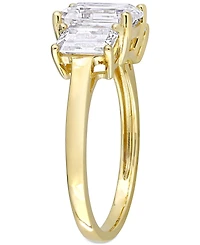 Lab-Grown Moissanite Octagon-Cut Three Stone Ring (2-3/4 ct. t.w.) 10k Gold
