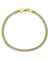 Ice Link Chain Bracelet in 10k Two-Tone Gold