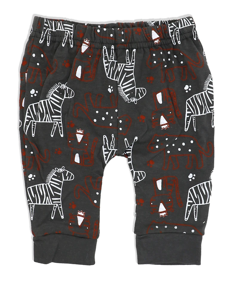 Lily & Jack Baby Boys Stay Wild Bodysuit, Jogger Pants and Shoes, 3 Piece Set