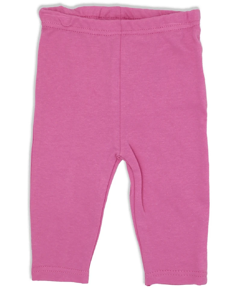 Miss Baby Girls Pink Floral Top, Legging Pants and Headband, 3 Piece Set