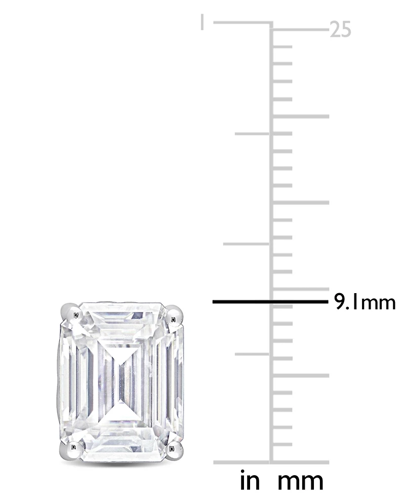 Moissanite Baguette Stud Earrings (4-3/4 ct. t.w.) in Sterling Silver