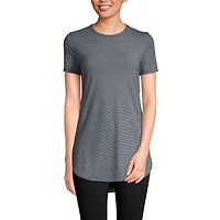 Lands' End Women's Moisture Wicking Upf Sun Short Sleeve Curved Hem Tunic Top