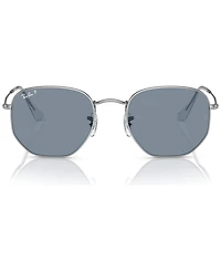 Ray-Ban Unisex Polarized Sunglasses, Hexagonal Flat Lenses
