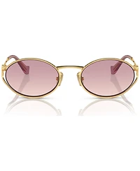 Miu Women's Oval Metal Sunglasses, MU52YS