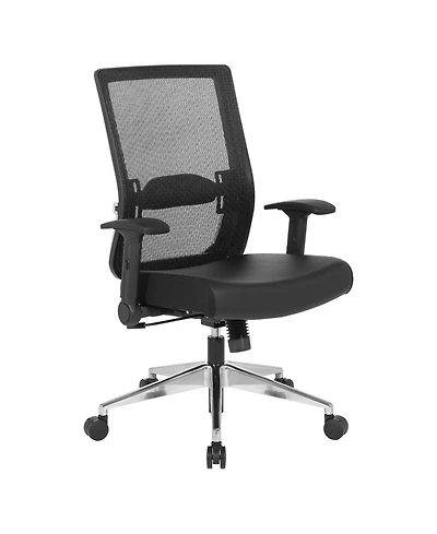 Black Matrix Back Manager's Office Chair with Bonded Leather Seat