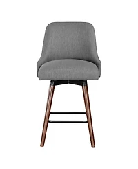 Bagford 26" Swivel Counter Stool with Legs Fabric