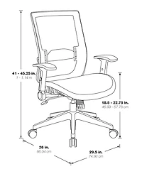 Black Matrix Back Manager's Office Chair with Matrix Seat