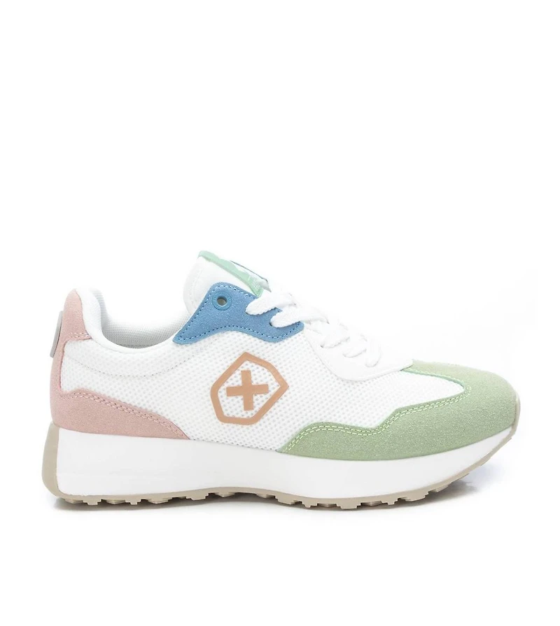 Women's Sneakers By Xti, White With Multicolor Accent
