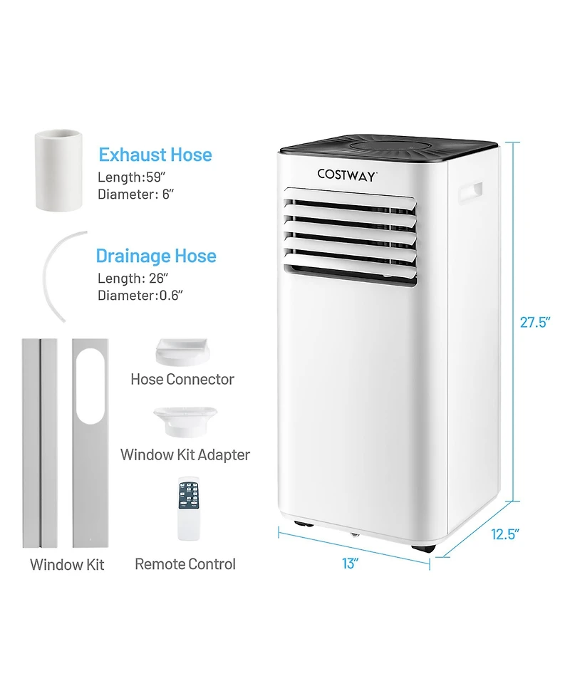 Portable Air Conditioner 10000 Btu Evaporative Air Cooler Dehumidifier