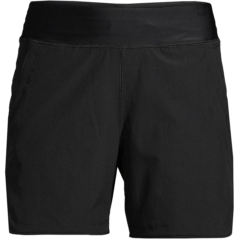 Lands' End Petite 5" Quick Dry Elastic Waist Board Shorts Swim Cover-up with Panty