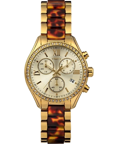 Timex Women's Quartz Analog Premium Dress Alloy Gold-Tone Watch 38mm