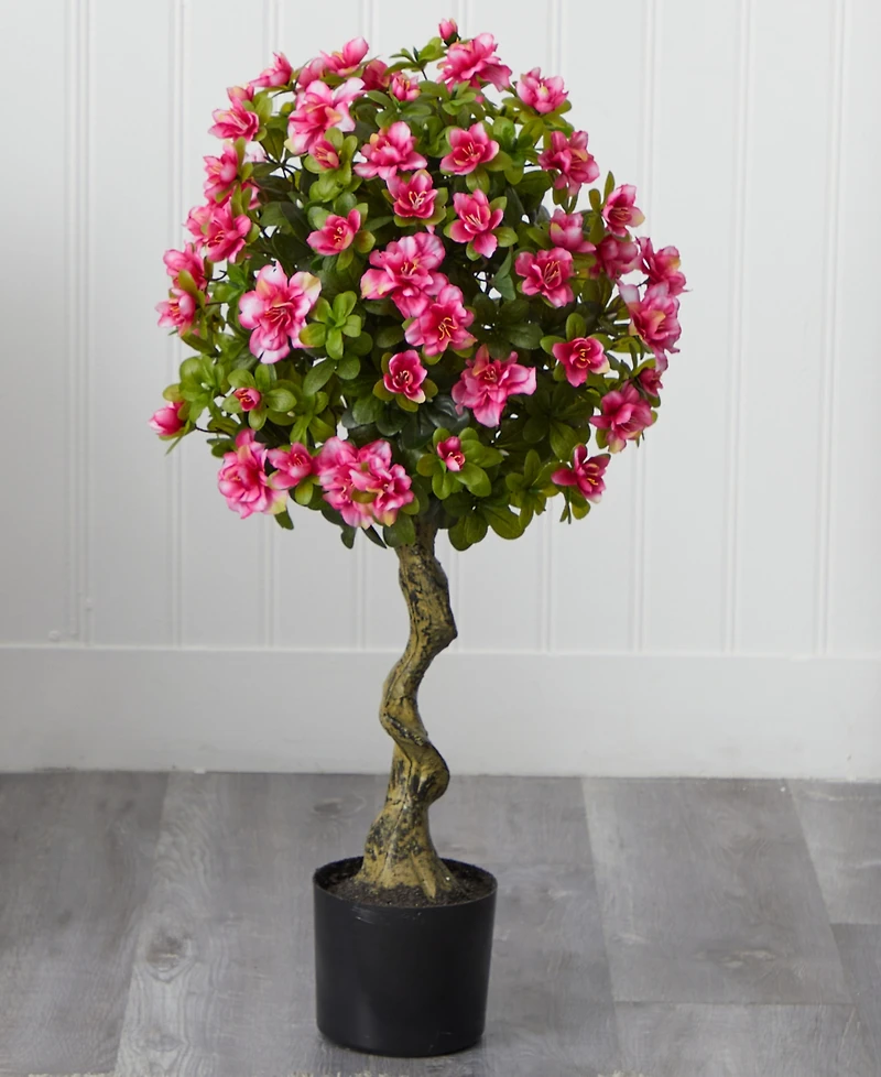Nearly Natural 3' Azalea Artificial Topiary Tree