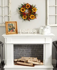 Nearly Natural 27" Sunflower Berry Artificial Wreath