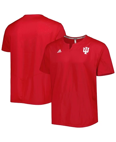Men's adidas Crimson Indiana Hoosiers Notch Neck Iron Cage Top