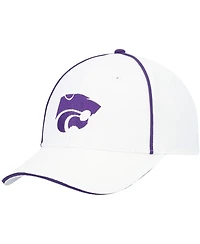 Men's Colosseum White Kansas State Wildcats Take Your Time Snapback Hat