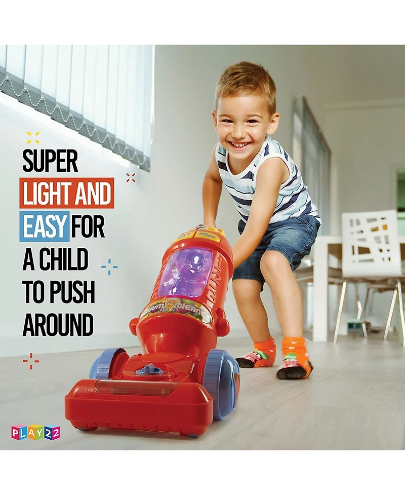 Play22usa Kids Vacuum Cleaner Toy with Lights & Sounds Effects