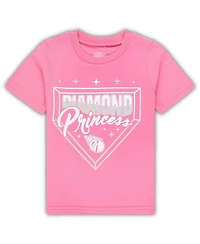 Toddler Girls Pink Cleveland Guardians Diamond Princess T-shirt