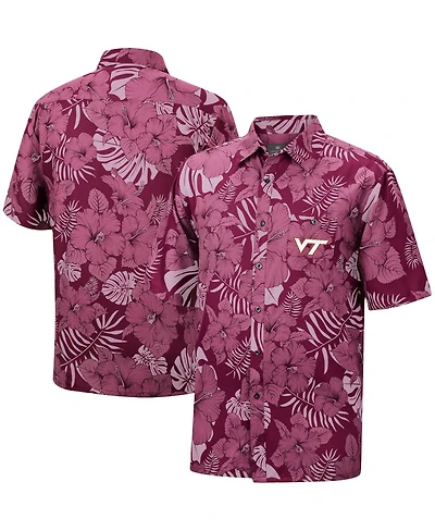 Men's Colosseum Maroon Virginia Tech Hokies The Dude Camp Button-Up Shirt