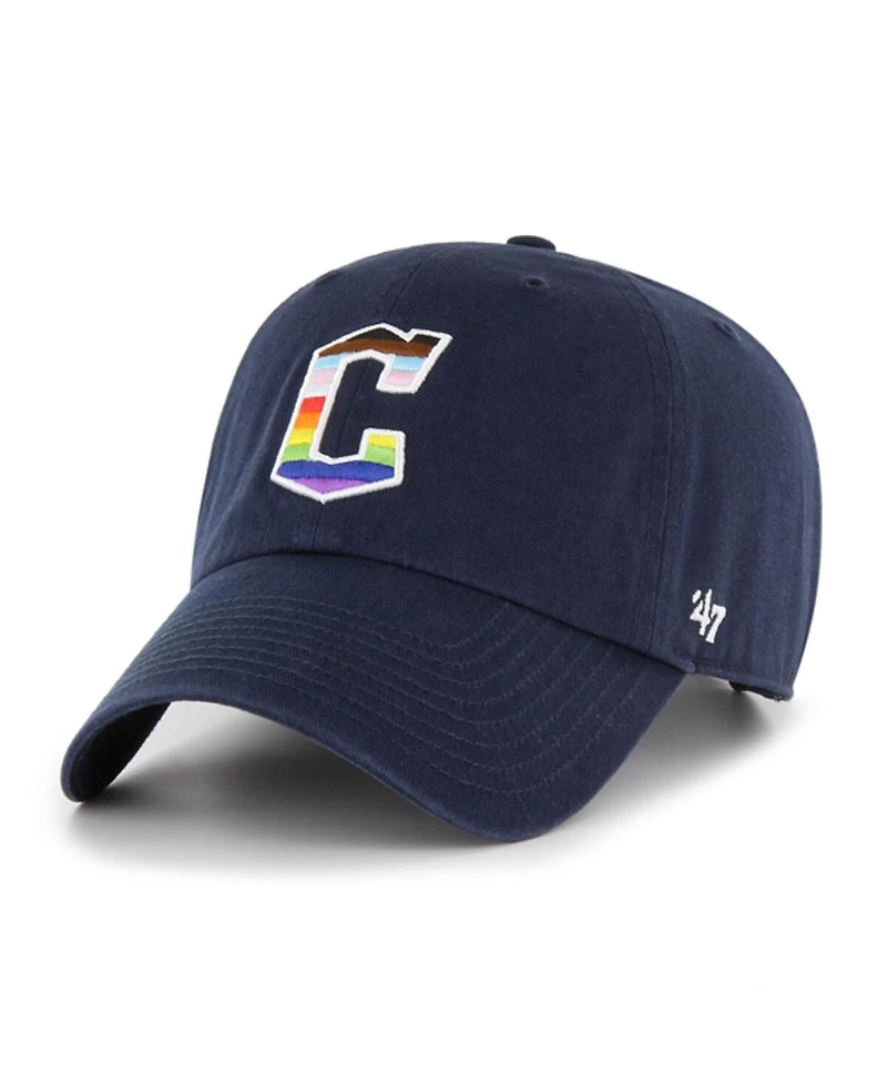Men's '47 Brand Navy Cleveland Guardians Team Pride Clean Up Adjustable Hat