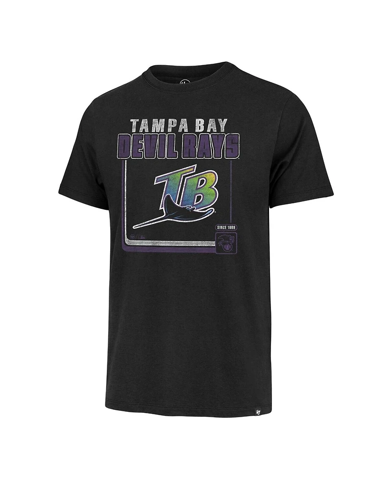Men's '47 Brand Black Tampa Bay Rays Borderline Franklin T-shirt