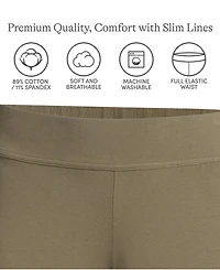 Lands' End Petite Starfish Mid Rise Slim Leg Pants