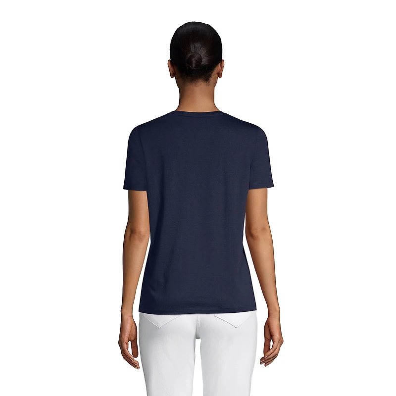 Lands' End Women's Relaxed Supima Cotton Short Sleeve Crewneck T-Shirt