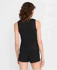Lands' End Women's Long Chlorine Resistant High Neck Upf 50 Modest Tankini Swimsuit Top