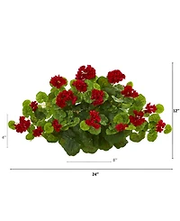 Nearly Natural 24in. Geranium Artificial Ledge Plant