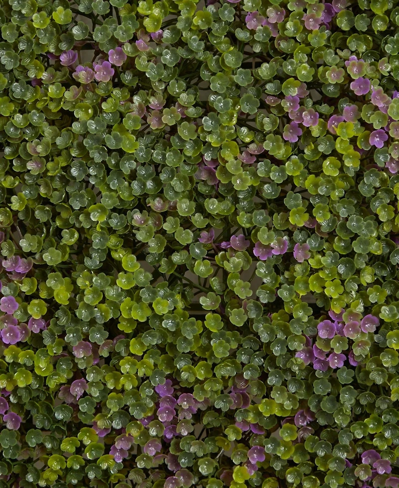 Nearly Natural 6x6" Purple and Green Clover Mat, Set of 12