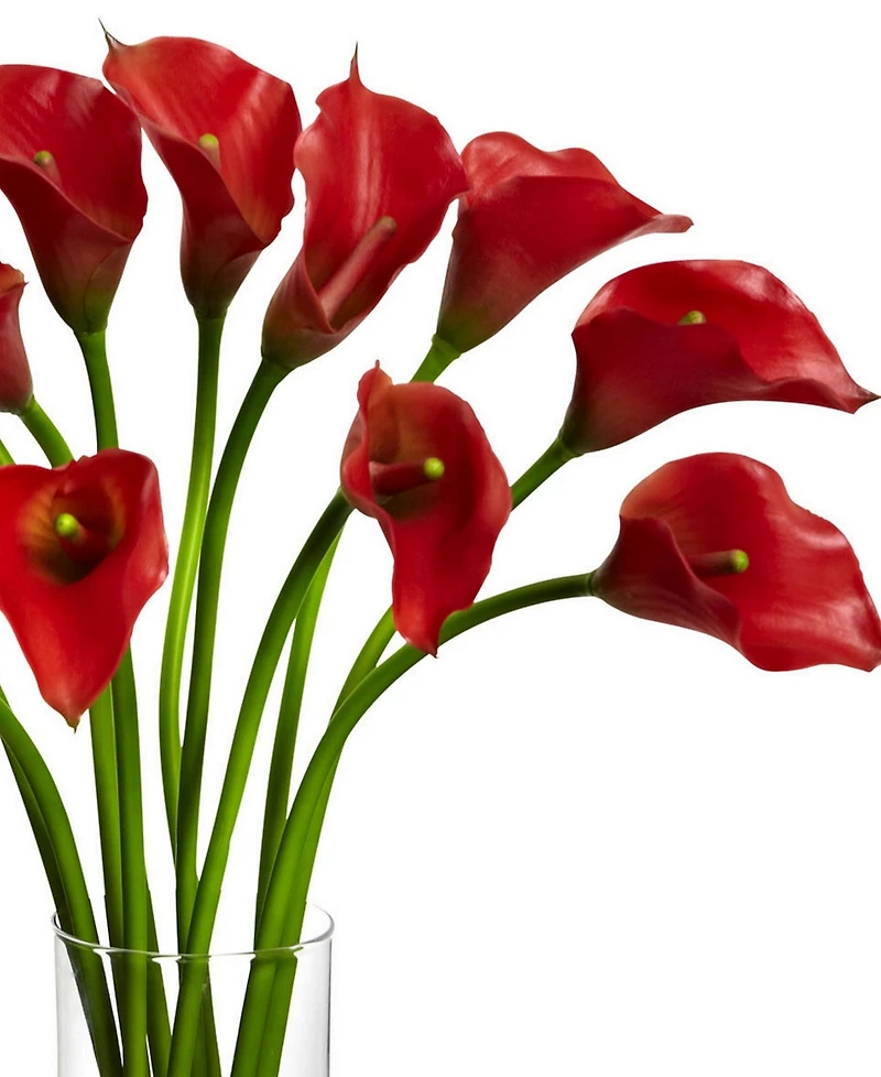 Nearly Natural Mini Calla Lily Silk Flower Arrangement