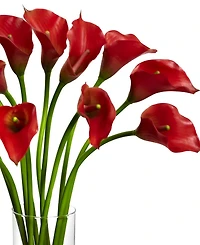 Nearly Natural Mini Calla Lily Silk Flower Arrangement