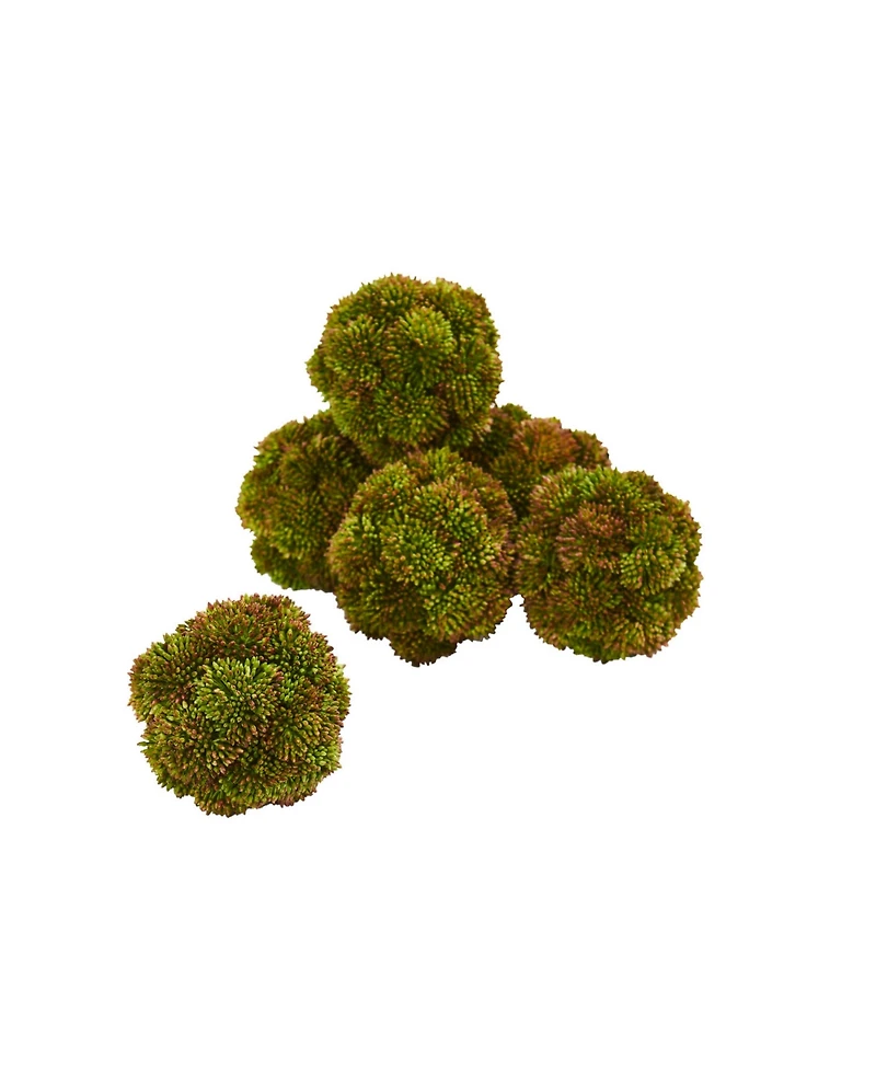 Nearly Natural 4-In. Sedum Artificial Succulent Artificial Spheres, Set of 6
