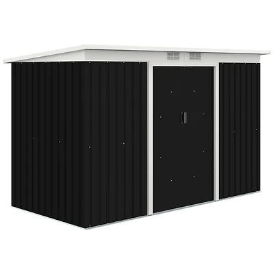 Outsunny 9' x 4' Metal Outdoor Storage Shed with Lockable Doors