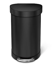 simplehuman 45 Liter Semi-Round Liner Rim Kitchen Trash Can