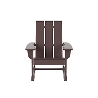 WestinTrends Modern Adirondack Outdoor Rocking Chair with Side Table Set