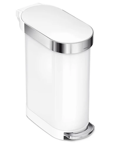 simplehuman 45 Liter Slim Kitchen Trash Can with Liner Pocket