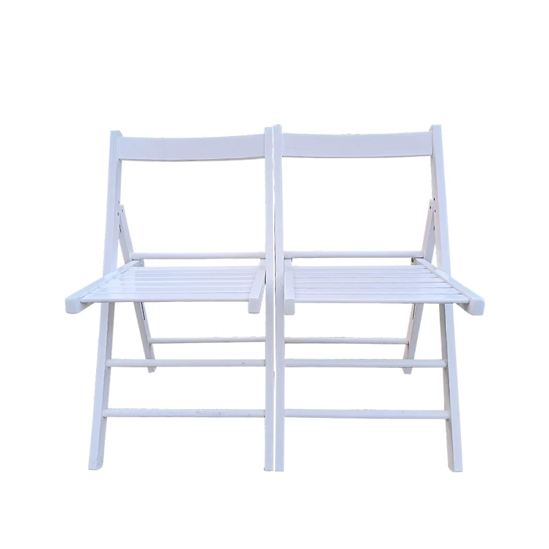Streamdale Furniture Folding Chair-2 Set, Foldable Style -White
