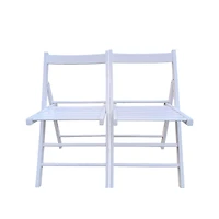 Streamdale Furniture Folding Chair-2 Set, Foldable Style -White