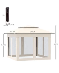 Outsunny 11' x Pop-Up Gazebo Canopy with Carrying Bag