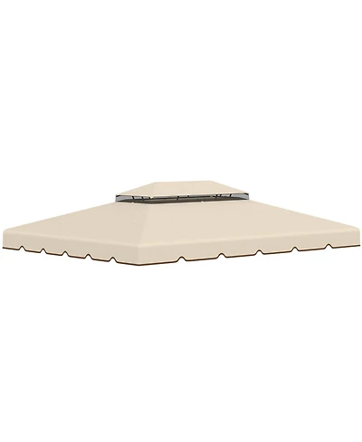 Outsunny 13' x 10' Double Roof Gazebo Replacement Canopy Top Cover