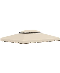 Outsunny 13' x 10' Double Roof Gazebo Replacement Canopy Top Cover