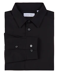 Calvin Klein Little Boys Solid Stretch Poplin Shirt