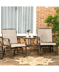 Outsunny Outdoor Glider Chairs with Table,