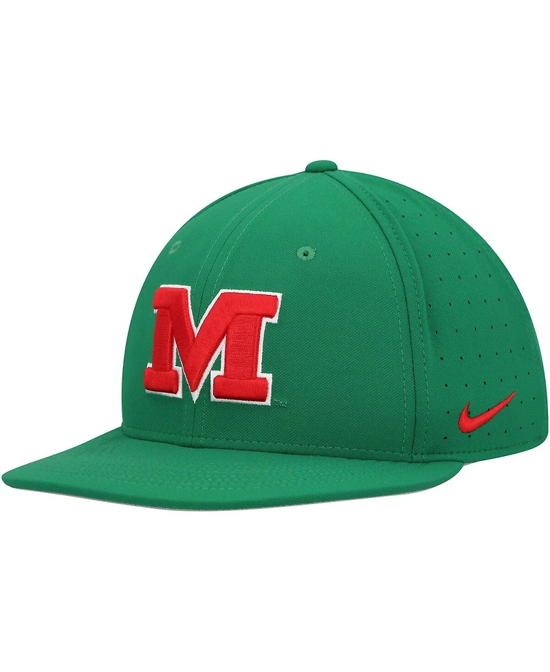 Men's Nike Green Ole Miss Rebels Aero True Baseball Performance Fitted Hat