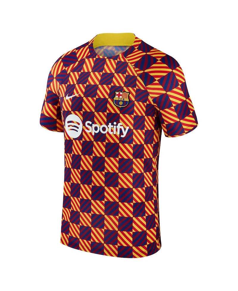Men's Nike Yellow Barcelona 2023 Pre-Match Performance Top