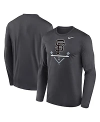 Men's Nike Anthracite San Francisco Giants Icon Legend Performance Long Sleeve T-shirt